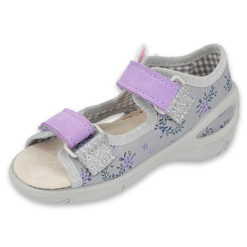 Calzado infantil befado pu 065P150 púrpura gris 1