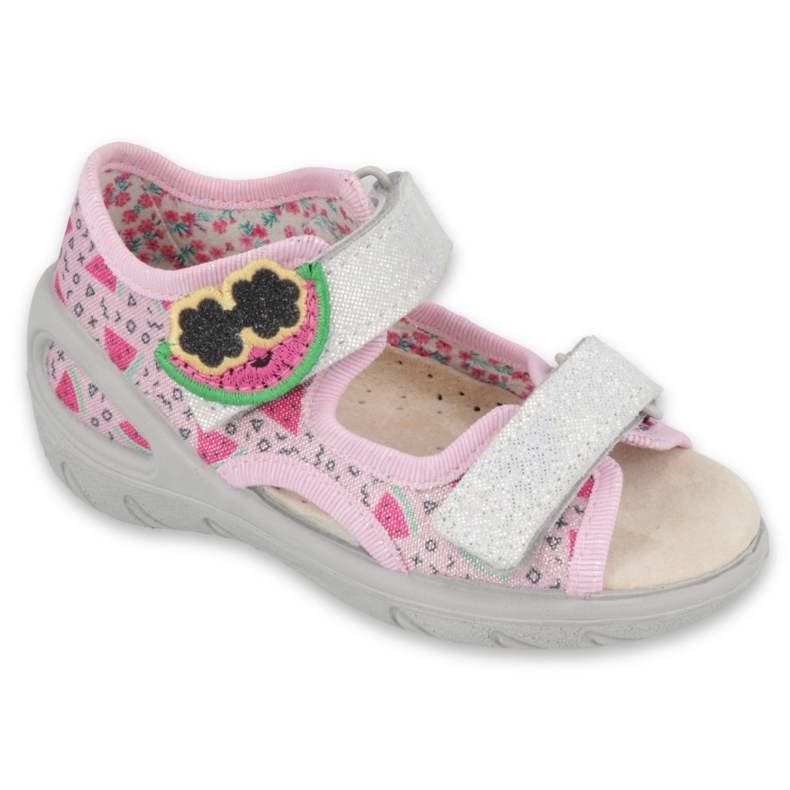 Calzado infantil befado pu 065X152 rosa gris 1