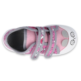 Calzado infantil befado 212P070 rosado gris 3