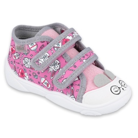 Calzado infantil befado 212P070 rosado gris 4