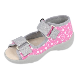 Calzado infantil befado 342P030 rosado gris 1