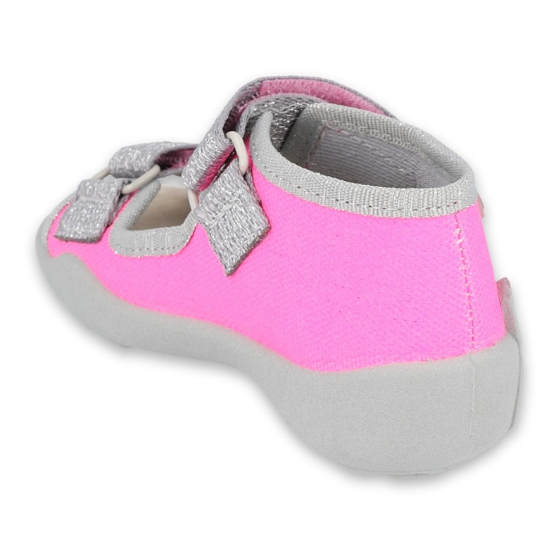 Calzado infantil befado 342P032 rosado plata gris 2