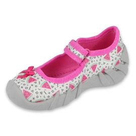 Calzado infantil befado 109P216 rosado gris 1