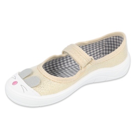 Calzado infantil befado 208X047 beige dorado 1