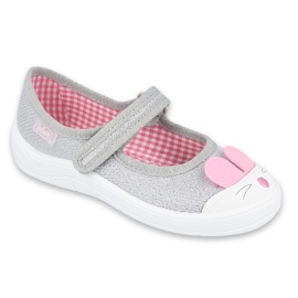 Calzado infantil befado 208X046 rosado gris 1