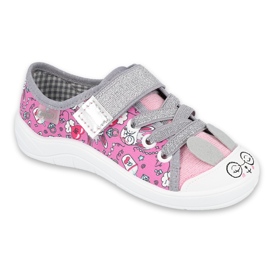Calzado infantil befado 251X170 rosado gris 1