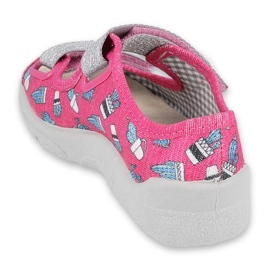 Calzado infantil befado 869X152 rosa gris 2