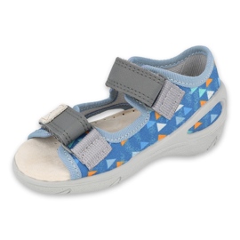 Calzado infantil befado pu 065P158 azul gris 1