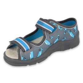 Calzado infantil befado 869X148 azul gris 1
