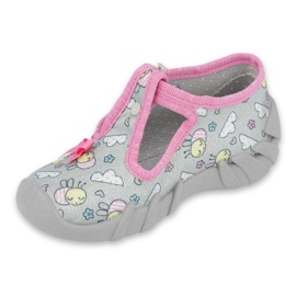 Calzado infantil befado 110P412 rosa gris 1
