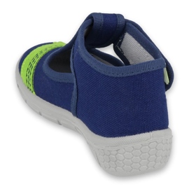 Zapatillas para niños de Befado con un cocodrilo 531p083 azul marino verde 5