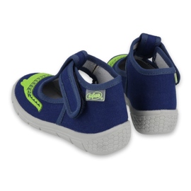 Zapatillas para niños de Befado con un cocodrilo 531p083 azul marino verde 2 Zapatillas para niños de Befado con un cocodrilo 531p083 azul marino verde 2