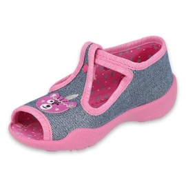 Calzado infantil befado 213P125 azul marino rosado 1