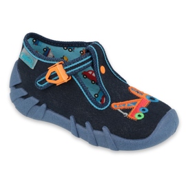 Calzado infantil befado 110P389 azul marino naranja 4