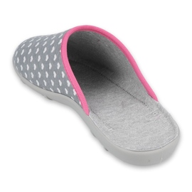 Zapatos de mujer befado pu 235D174 blanco rosa gris 2