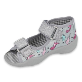Calzado infantil befado 242P105 rosado plata 1