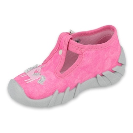 Calzado infantil befado 110P397 rosado plata gris 1