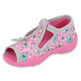 Calzado infantil befado 213P120 rosado gris 2