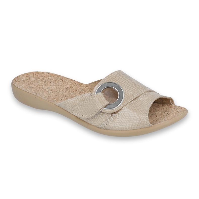Zapatos de mujer befado pu 265D018 beige 1