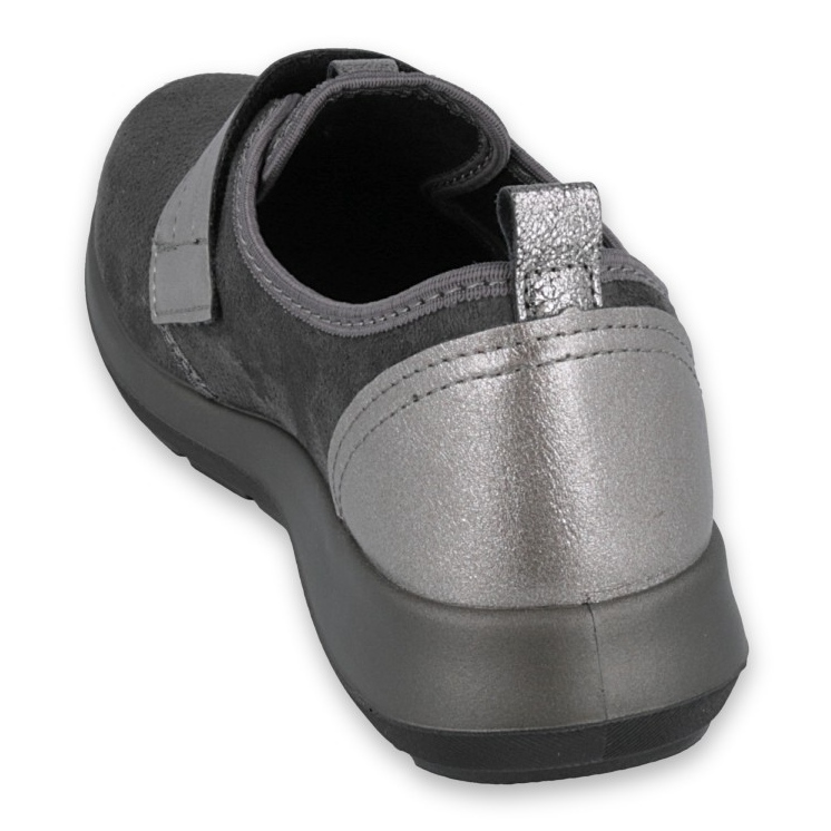 Zapatos de velcro para mujeres de Befado 156d003 negro gris 2