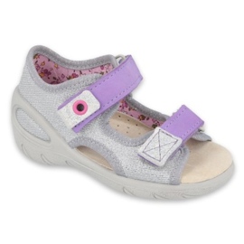 Calzado infantil befado 065X144 violeta gris 1