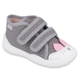 Calzado infantil befado 212P059 gris rosado 4