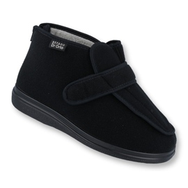 Pantuflas de hombre Dr.ORTO Befado con velcro 987M002 negro, forro plateado(Ag) 3