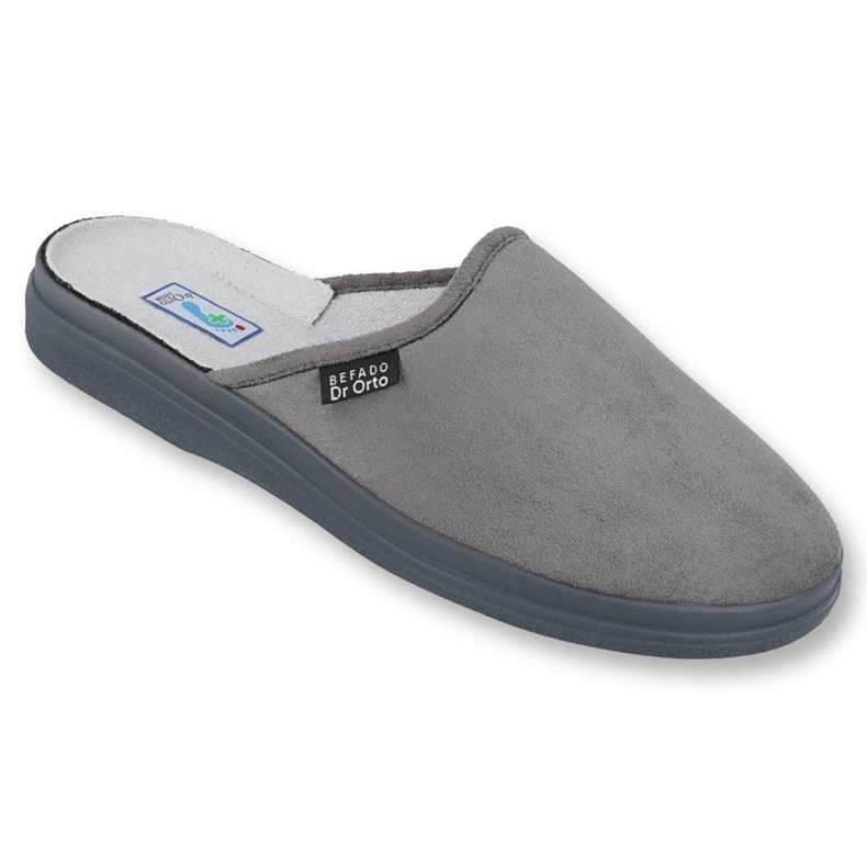Dr. Inforto Befado Slippers para mujeres PU 132d010 gris 1