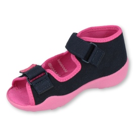 Calzado infantil befado 242P056 azul marino rosa 1