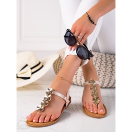SHELOVET Sandalias Chanclas Con Adorno beige 2