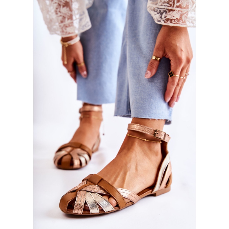 Sandalias de Mujer en Piel Maciejka 01924-32 Oro-Marrón 2