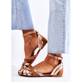 Sandalias de Mujer en Piel Maciejka 01924-32 Oro-Marrón 3