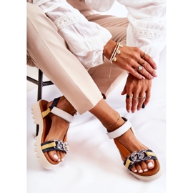 Sandalias Piel Con Velcro Maciejka L5009-02 Azul Marino-Blanco 3