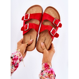 Pantuflas sin cordones Misandei rojas para mujer rojo 7