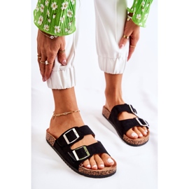 FB1 Pantuflas Slip-On Mujer Negras Misandei negro 3