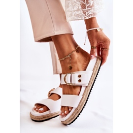 FB1 Pantuflas Penelope blancas de moda para mujer blanco 3