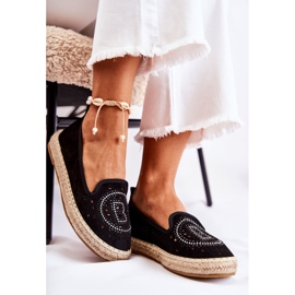 S.Barski Alpargatas de mujer Meredith Black Openwork Slip-on negro 1