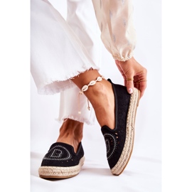 S.Barski Alpargatas de mujer Meredith Black Openwork Slip-on negro 3