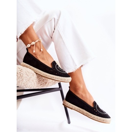 S.Barski Alpargatas de mujer Meredith Black Openwork Slip-on negro 4
