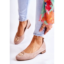 Bailarinas Mujer Ante Con Adorno Nicole 2746 Beige 1