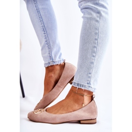 Bailarinas Mujer Ante Con Adorno Nicole 2746 Beige 4