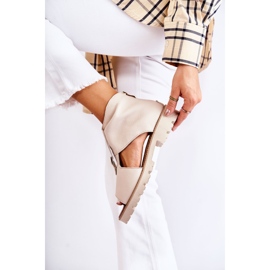 Sandalias Mujer Piel Con Cremallera Nicole 2748 Beige marrón 3