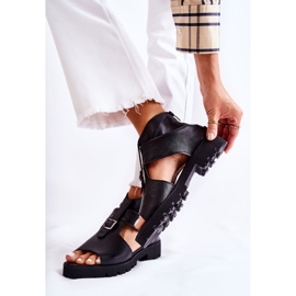 Sandalias Mujer Piel Con Cremallera Nicole 2748 Negro 6