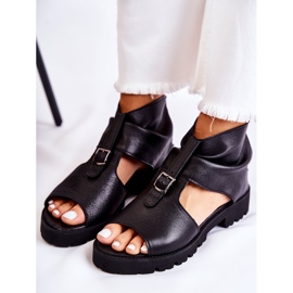 Sandalias Mujer Piel Con Cremallera Nicole 2748 Negro 5
