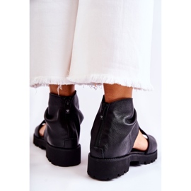 Sandalias Mujer Piel Con Cremallera Nicole 2748 Negro 4