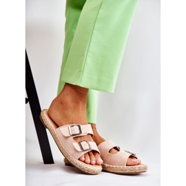 Pantuflas Clásicas Mujer Ante Beige Casilda 3