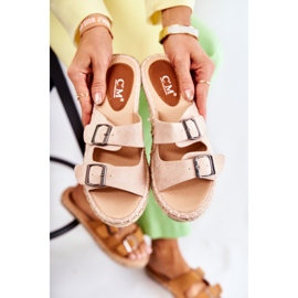 Pantuflas Clásicas Mujer Ante Beige Casilda 2