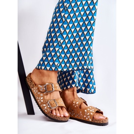 PG1 Babuchas Dalvio Ante Marrón Con Strass 1