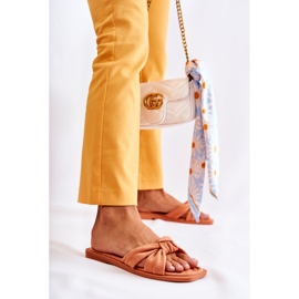 Pantuflas Lorrie naranja de gamuza de moda para mujer 5