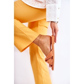 Pantuflas Lorrie naranja de gamuza de moda para mujer 6